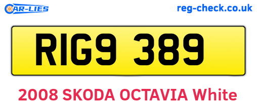 RIG9389 are the vehicle registration plates.