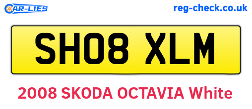 SH08XLM are the vehicle registration plates.