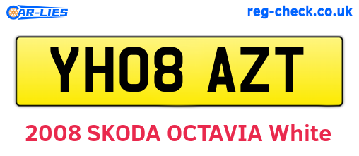 YH08AZT are the vehicle registration plates.