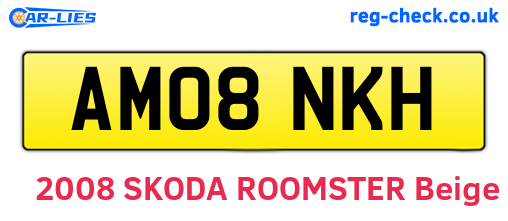 AM08NKH are the vehicle registration plates.