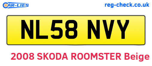 NL58NVY are the vehicle registration plates.