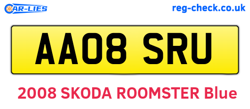 AA08SRU are the vehicle registration plates.