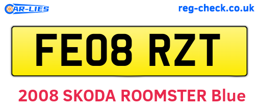 FE08RZT are the vehicle registration plates.