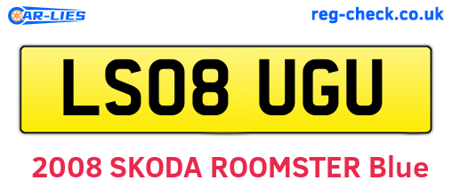 LS08UGU are the vehicle registration plates.
