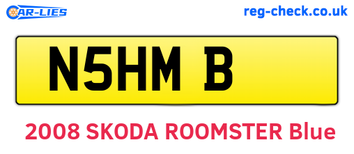 N5HMB are the vehicle registration plates.