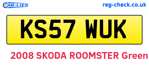 KS57WUK are the vehicle registration plates.