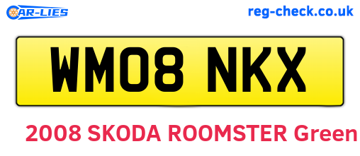 WM08NKX are the vehicle registration plates.