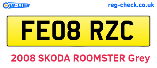 FE08RZC are the vehicle registration plates.