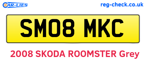 SM08MKC are the vehicle registration plates.