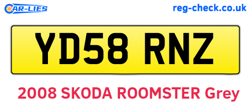 YD58RNZ are the vehicle registration plates.