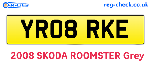 YR08RKE are the vehicle registration plates.