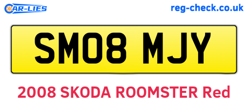 SM08MJY are the vehicle registration plates.