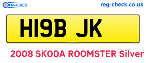 H19BJK are the vehicle registration plates.