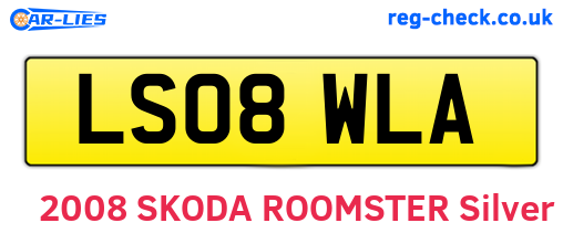 LS08WLA are the vehicle registration plates.