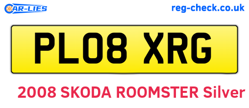 PL08XRG are the vehicle registration plates.