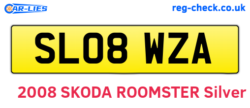SL08WZA are the vehicle registration plates.