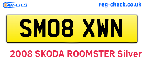 SM08XWN are the vehicle registration plates.