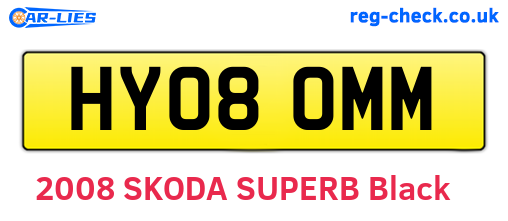 HY08OMM are the vehicle registration plates.