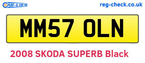 MM57OLN are the vehicle registration plates.