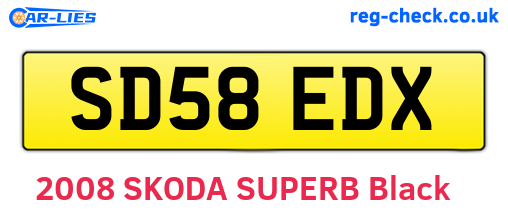 SD58EDX are the vehicle registration plates.