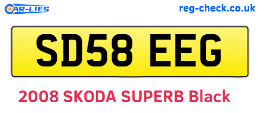 SD58EEG are the vehicle registration plates.