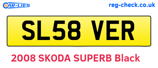SL58VER are the vehicle registration plates.