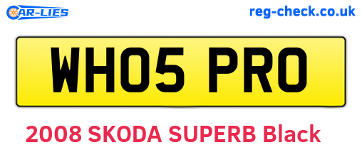 WH05PRO are the vehicle registration plates.
