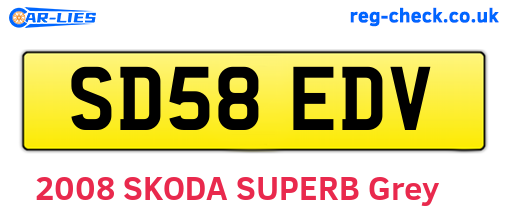 SD58EDV are the vehicle registration plates.