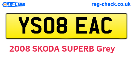 YS08EAC are the vehicle registration plates.