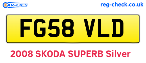 FG58VLD are the vehicle registration plates.
