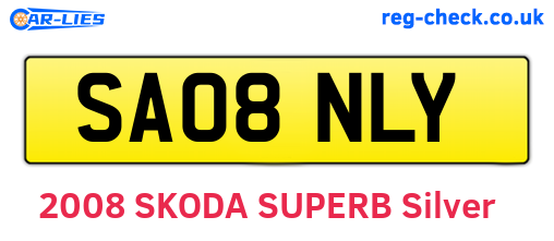SA08NLY are the vehicle registration plates.