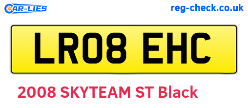 LR08EHC are the vehicle registration plates.