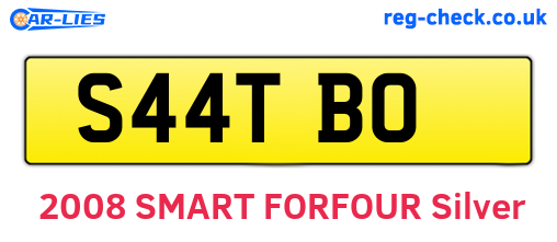 S44TBO are the vehicle registration plates.