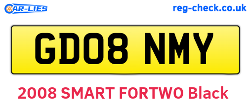 GD08NMY are the vehicle registration plates.