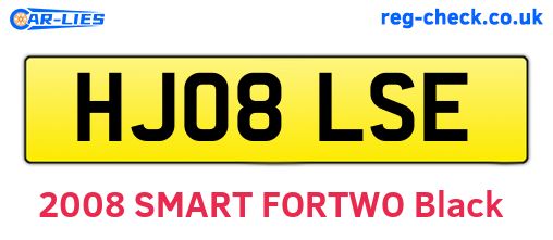 HJ08LSE are the vehicle registration plates.