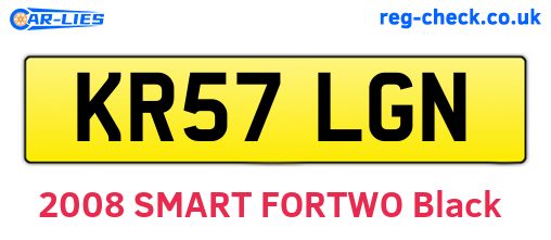 KR57LGN are the vehicle registration plates.