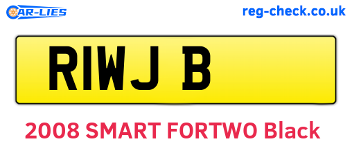 R1WJB are the vehicle registration plates.