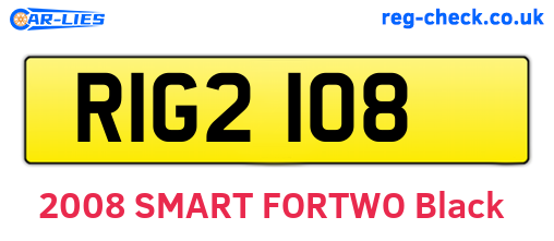 RIG2108 are the vehicle registration plates.