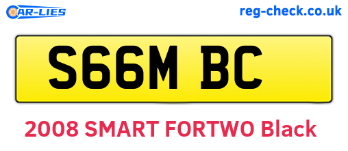 S66MBC are the vehicle registration plates.