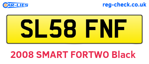 SL58FNF are the vehicle registration plates.