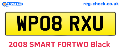 WP08RXU are the vehicle registration plates.