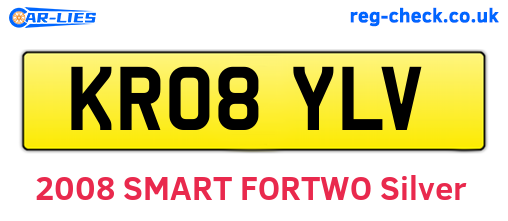 KR08YLV are the vehicle registration plates.