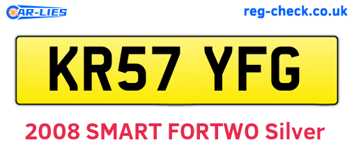 KR57YFG are the vehicle registration plates.