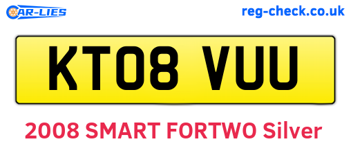 KT08VUU are the vehicle registration plates.