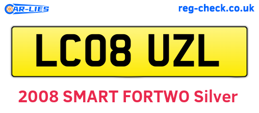 LC08UZL are the vehicle registration plates.