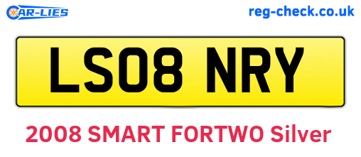 LS08NRY are the vehicle registration plates.