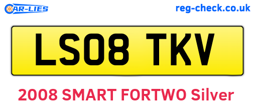 LS08TKV are the vehicle registration plates.