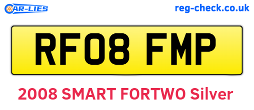 RF08FMP are the vehicle registration plates.