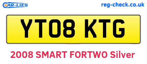 YT08KTG are the vehicle registration plates.