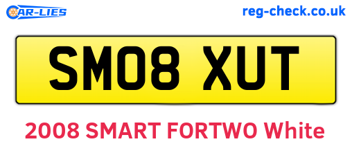 SM08XUT are the vehicle registration plates.